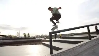 Chris Mendes slow motion skateboarding
