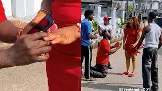 Engagement prank on a lady that made her &ccedil;řy