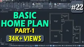 #22 | Basic Home Plan Practice | Part -1 | AutoCAD full Tutorial for Beginners @DeepakVerma_cad