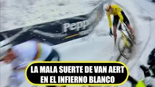 🌨️DURA CA&Iacute;DA de WOUT VAN AERT en medio de la nieve en el #ciclocross de MOL que permite ganar a MVDP