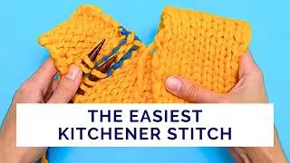 Easy Kitchener stitch grafting without a wool needle - step-by-step tutorial for beginners
