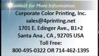 Types of Corporate Color Printing Services in California