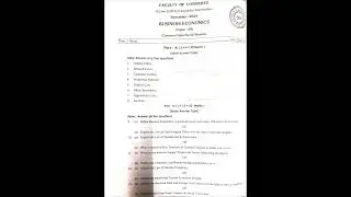 OU B.COM | BUSINESS ECONOMICS | 2025 QUESTION PAPER / YEAR WISE #exam