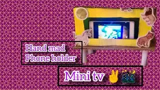 Hand made phone holder ✌️|| mini tv 🌃|| #tv #divyam.hdroving