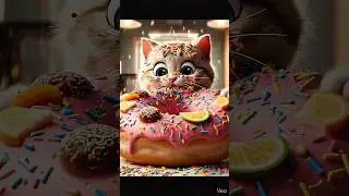 Mom Cat Made the BIGGEST Donut Ever 😱🍩