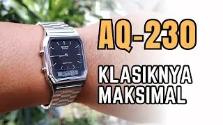 Review Casio AQ-230 | Jam Klasik Retro Tipis, Elegan (Analog Digital)