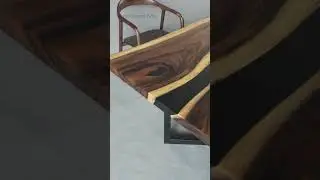 Handmade Walnut Epoxy Table with Black Resin | Live Edge Dining Table Crafting Process #epoxytable
