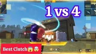 Best 1 Vs 4 Clutch in Free Fire 🔥 | Dangerous Gameplay only headshot |😱