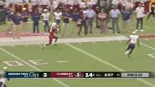 Seminole Moment: Jordan Travis's 62-Yard TD Pass to Lawrance Toafili vs. Georgia Tech (2022)