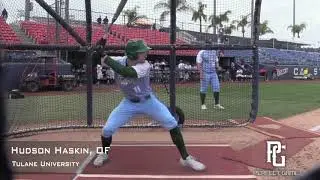Hudson Haskin Prospect Video, OF, Tulane University