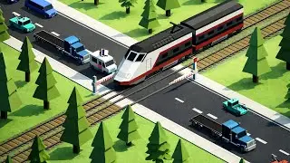 🚦 Railroad Crossing Mania &ndash; High Speed Train Action | Train Games School | Gameplay #14