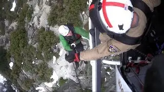 California Highway Patrol helicopter rescues trapped British hikers