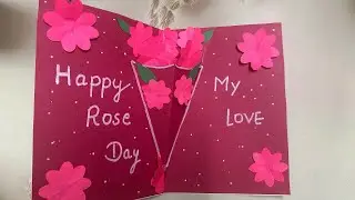 7 february rose day #roseday special card #greetingcardideas #trendingvideo | Palette and play
