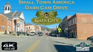Small Town America Dash Cam Drive Through Gate City, Virginia
