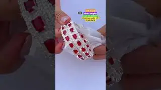 New beautiful designer red stone silver bangles, with 67% discount on instant order #shortsfeed