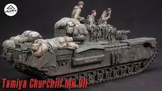 Painting the Tamiya 1/35 Churchill Mk VII with lots of extras - 1/35 Scale Diorama