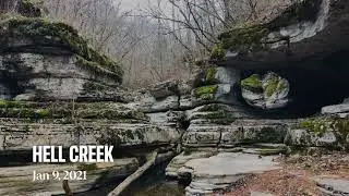 Hell Creek and a REALLY big Hole to walk through! Calico Rock - Waterfalls in Arkansas