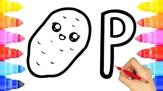 Алфавит для детей/Английская буква P для детей/Буква P/ English letter P for children/Letter P
