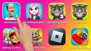 Homescapes, My Talking Angela 2, My Talking Tom 2 & Talking Tom - Ultimate House Makeover!