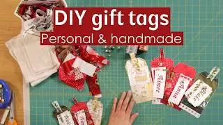 DIY Personalised Gift Tags with Embroidered Names | Scrap Fabric Craft Tutorial #handmadechristmas