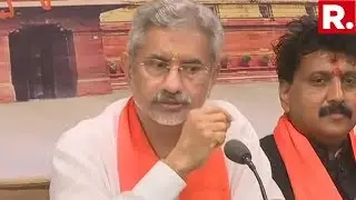 EAM S Jaishankar Addresses Media After Filing His Nomination For Rajya Sabha Seat