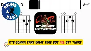Chris Rea - Driving Home For Christmas &bull; Bass & Drums | Scrolling Guitar Chords & Lyrics