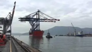 LSCT new 23 rows STS Cranes approaching the quay