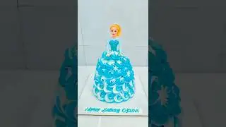 Barbie doll cake, barbie doll cake design, how to make a barbie cake at home #trending #shorts#viral