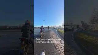 Busje staat stil op turbo-rotonde: motorrijders vol in de ankers!