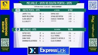 Melville - U17s v South Perth - U17s