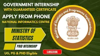 Ministry Of Statistics Internship | Apply from Phone | Paid Internship | #ministryoffinance 