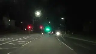 Night Drive On Bromyard Road A44 & Tudor Way, Worcester, Worcestershire, England 8th February 2022