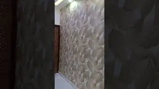 Fluted Panel + Wallpaper installation by:- Himcare Trading Company , any inquiry:- 7807023241