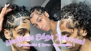 Dramatic edge tutorial (WHAT PRODUCTS I USE !, heatless )