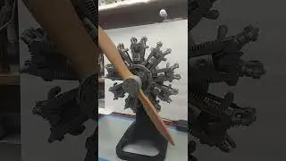 3d printed 9 cylinder radial engine