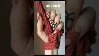 shibari themed nail art! yep! she&rsquo;s really into it! and CRAB doesn&rsquo;t mind getting KNOTTY! #shorts