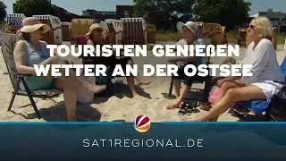 Hohe Temperaturen locken Touristen an die K&uuml;sten Schleswig-Holsteins