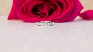 5 Carat Princess Cut Lab Diamond Eternity Band in Platinum | Ada Diamonds