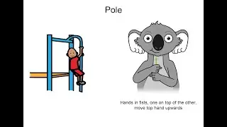 Village Green Boulevard Park Communication Board Key Word Sign tutorial - Pole