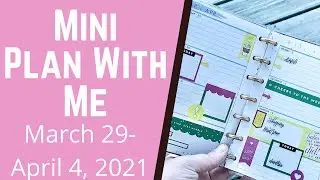 Plan With Me // Mini Horizontal Happy Planner // March 29-April 4, 2021