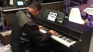 Kris Nicholson warming up a Smart Piano Pro by The One at Namm 2020