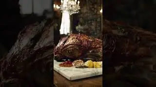 🍷 French Ch&acirc;teau Feast 🐫 | Roasted Camel with Dijon Chili Sauce & Garlic | ASMR Cutting & Sizzle
