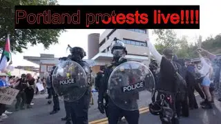 Live debate with Tommy boy  at Portland state university!! #protest #antifa 