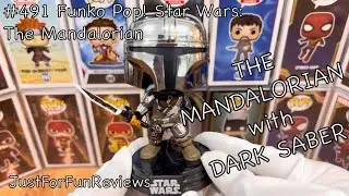 Funko Pop! Star Wars: THE MANDALORIAN with Darksaber Warehouse Chrome Glows in the Dark Exclusive!