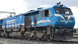 Gooty WDP4 Bleed Blue (ex KJM ) Locomotive With OKHA Rameshwaram 16734 Viramgam Jn