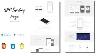Responsive Mobile App Landing Page with  HTML, CSS & JavaScript || The Terminal Boy