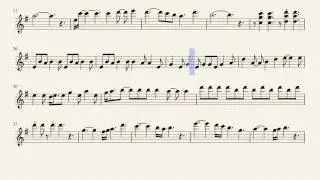 Naruto The Raising Fighting Spirit - partitura flatua flute music sheet