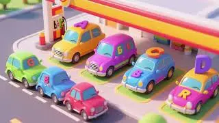 Alphabet Cars at the Fuel Station | Nursery Rhymes & Kids Songs