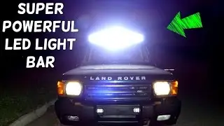 Nilight 50Inch 288w Curved LED Light Bar on Land Rover