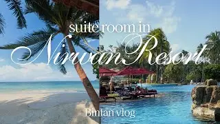 Bintan Vlog🇮🇩 | Worth it? 2days in Niruwana Gardens | suite room tour | ビンタン島 | ニルワナリゾートホテルスイートルーム